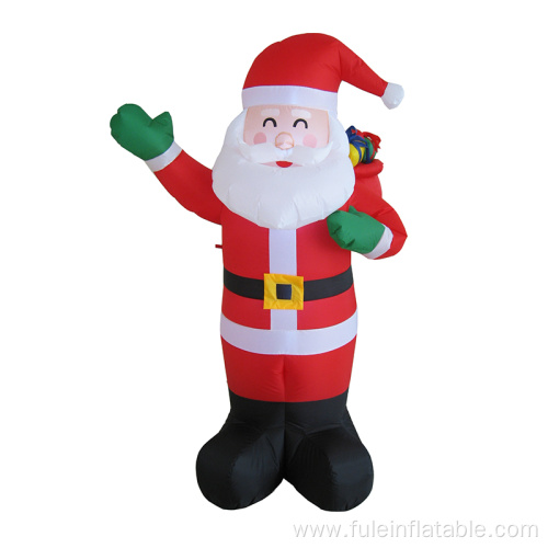 Inflatable santa waving right arm claus decoration